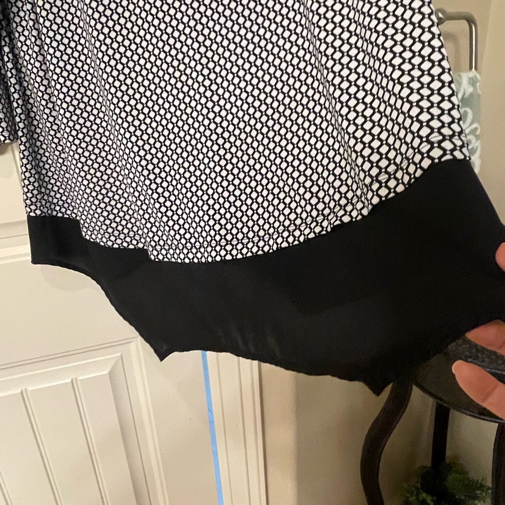 Chico's Black and White Patterned Top